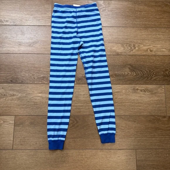 Hanna Andersson 2-Piece Long John Blue Striped Pajama Set, Organic Cotton, sz 10 - Picture 10 of 15
